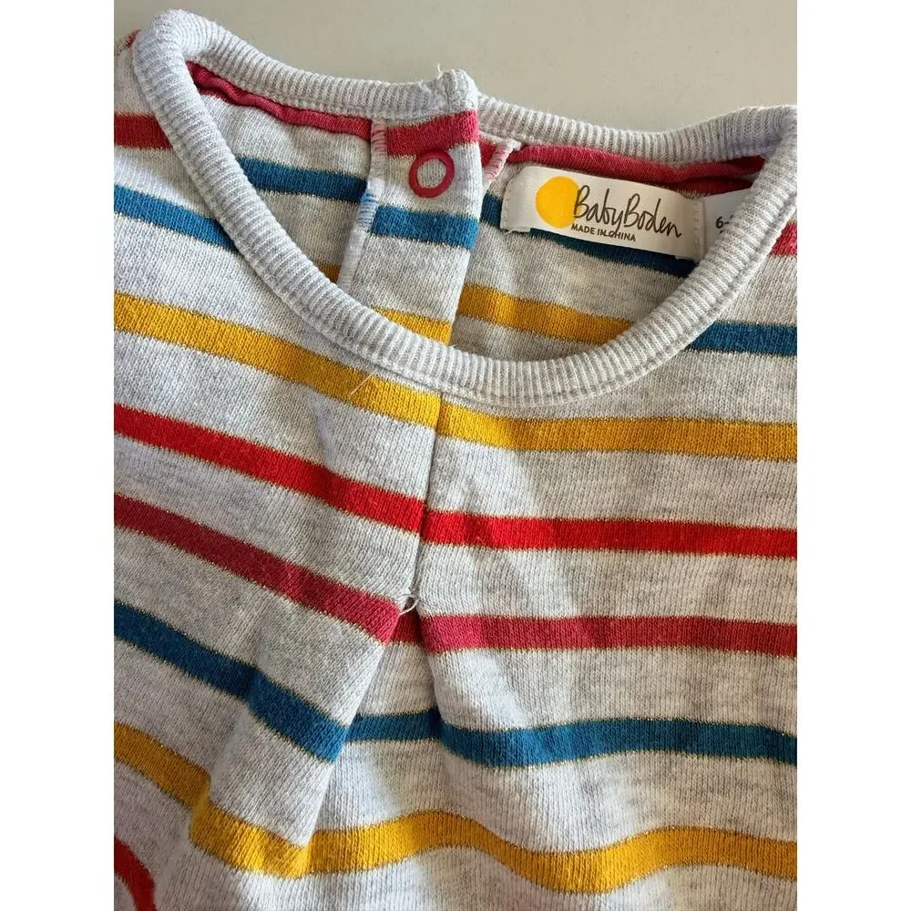 Baby Boden Striped Dress - Warm Cotton Blend (6-12 Months)